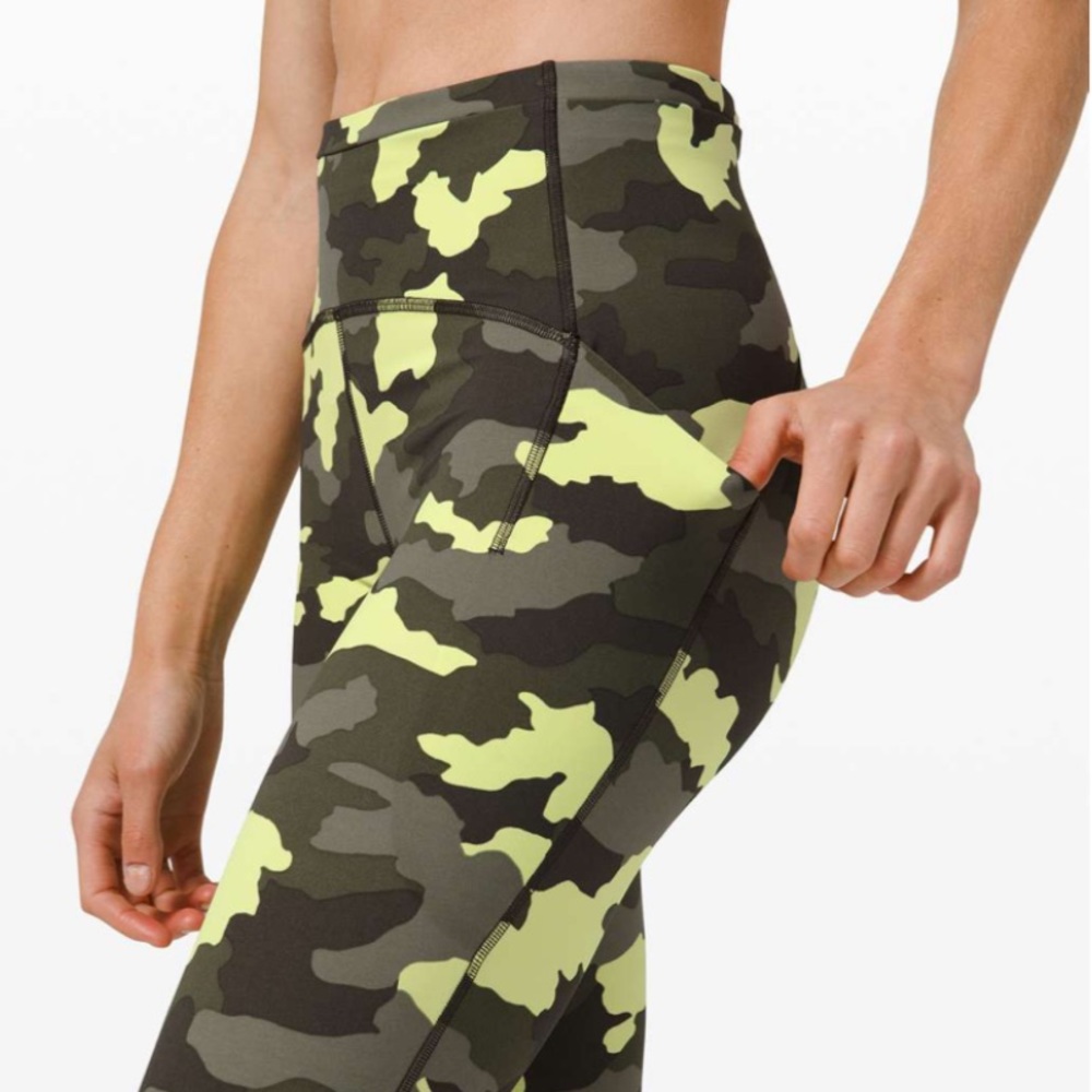 Lululemon Swift Speed High-Rise Camo Green Multi - Picture 4 of 7